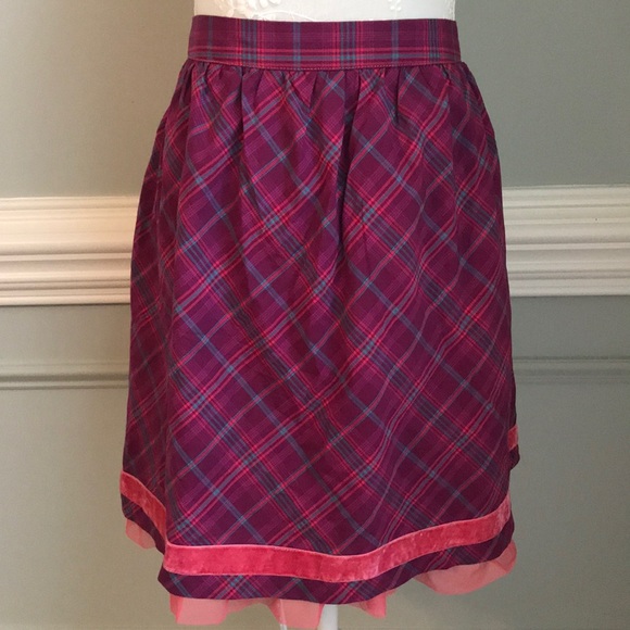 Matilda Jane Dresses & Skirts - Matilda Jane NWT Skirt  Magenta Plaid Size M